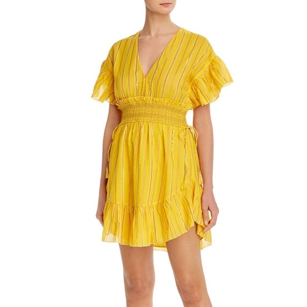 Saylor Adrianne Dress in Yellow XSmall Womens Mini Sundress